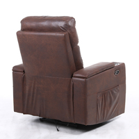 Fauteuil inclinable électrique en cuir, fabrication sur mesure, porte-gobelets, boîte de rangement, canapé inclinable