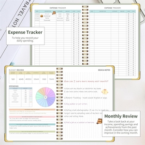 Planificateur budgétaire mensuel, carnet à spirales non daté, organiseur de factures et <span class=keywords><strong>suivi</strong></span> des dépenses, gestion efficace de l'argent - Product Image 6