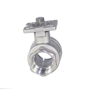 Vanne à boisseau sphérique en acier inoxydable, deux pièces, filetée, 1 pouce, pour eau à température normale - Product Image 2