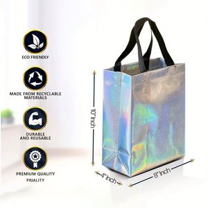 Custom Eco Lamination Non-Woven Tote <b>Bags</b> Reusable Grocery <b>Gift</b> <b>Bags</b> Fashion Pp Woven Shopping <b>Bag</b> With Handles - Product Image 4