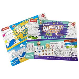 Keybaby Vente en gros 2025 Nouveau livre d'activités pour enfants d'âge préscolaire et de maternelle, alphabet océanique, nombres, coloriage, écriture, bloc d'autocollants - Product Image 1