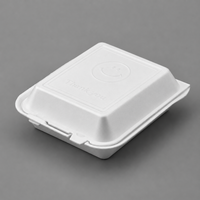 Boîte à lunch jetable en mousse à compartiment unique T81S de 8 pouces, boîte d'emballage pour hamburger, boîte à hamburger biodégradable pour la restauration rapide