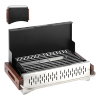 Mini grilles de barbecue portables pliantes carrées pour le jardin, la randonnée en famille, pour le camping et l'extérieur
