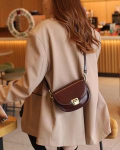 Sac bandoulière en cuir Andong pour femme, sac messager en cuir de vache véritable, style tendance, petit sac carré 6012 - Product Image 3