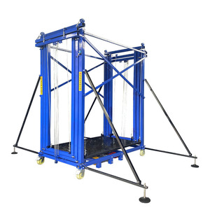 Elevador de Andamios Eléctrico Portátil, Altura Ajustable de 2-12 m, Máquina de Andamios Móvil para Almacén y Taller - Product Image 3