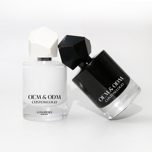 Botella de Perfume Redonda de Vidrio Personalizada de 50 ml, 30 ml, 100 ml, Botella de Perfume Blanca Mate con Tapa de Forma Poligonal Única - Product Image 5