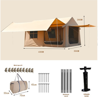 Tente de camping portable quatre saisons, imperméable, résistante aux UV, ouverture automatique rapide, housse de pluie en coton riche, adaptée