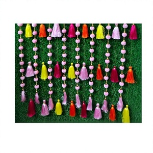 Traditional Silk <b>Pom</b> <b>Pom</b> Ball <b>Tassel</b> <b>Garlands</b> Decoration for Indian Wedding Backdrop Festival & Pooja Decorations - Product Image 3
