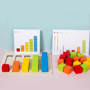 Los bloques de construcción de aprendizaje temprano para niños, bloques tridimensionales cuadrados, son sustitutos del SIDA para la enseñanza de matemáticas - Product Image 4