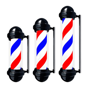 Lámpara LED Giratoria Clásica <span class=keywords><strong>de</strong></span> Plástico con Tapa Redonda, Impermeable, <span class=keywords><strong>para</strong></span> Barbería, Letrero Luminoso <span class=keywords><strong>de</strong></span> Pared <span class=keywords><strong>para</strong></span> Salón <span class=keywords><strong>de</strong></span> Peluquería - Product Image 1