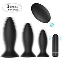 S-HANDE 3-teiliges Ferngesteuertes Butt Plug Sexspielzeug Keuschheits-Analplug Vibrator für Mann und Frau