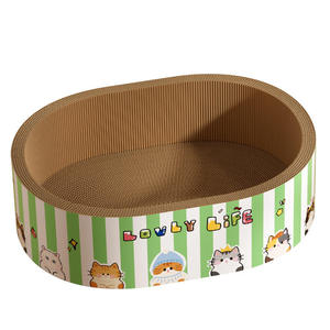 Arbre à chat avec griffoir intégré en carton ondulé, résistant à l'usure, non-déchirable, pour le tranchage des griffes, conception nid - Product Image 1