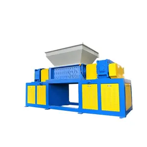 Industrial Light Steel Scrap Iron Metal Shredder Machine Horizontal Double Shaft Farms Home Use Core Bearing Available Sale