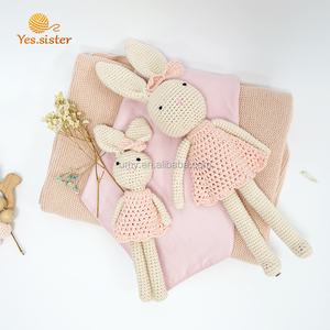 Personnalisé À La Main À Tricoter En Peluche Animal <span class=keywords><strong>Lapin</strong></span> Amigurumi Poupée Au Crochet - Product Image 1