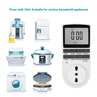 Enchufe Inteligente con Temporizador Digital Electrónico, Pantalla LCD, Programable con Ciclo de 7 Días para Uso en la Cocina, CE/ROHS