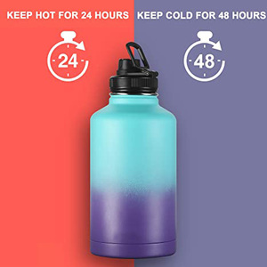 Botella de <span class=keywords><strong>Agua</strong></span> Deportiva de Gran Capacidad, Personalizada, de 64 oz, de Acero Inoxidable, Aislada, Ecológica, con Asa y Doble Pared - Product Image 5