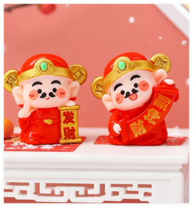 Statuette in Resina del Dio della Ricchezza per il Capodanno Cinese 2026, Decorazioni Zodiacali per Bracciali, Ciondoli e Portachiavi - Product Image 4