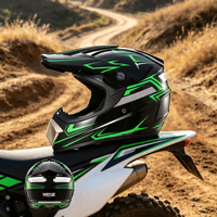 Casques de moto légers et durables, certifiés ABS Dot, imperméables pour les passionnés de motocross