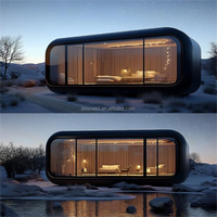 Maison préfabriquée de luxe, bungalow, capsule, cabine, maison modulaire en conteneur pour Airbnb, resort, glamping, habitation