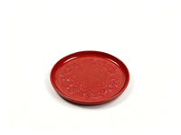 Plateau rond en fer, revêtement poudré rouge/vert, plateau de décoration pour la maison, organiseur de cosmétiques et de collations