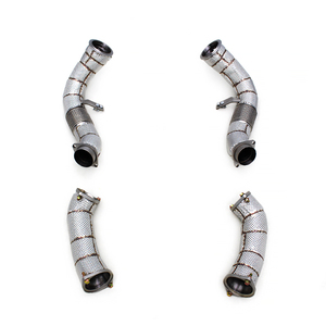 Tubo de Escape de Flujo Libre Personalizado BOSKA, Pulido a Espejo, Universal para M5/M6 F90 LCI 4.4TT 2018-2024, Acero Inoxidable de 1.5mm de Espesor, Resistente al Calor - Product Image 1