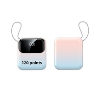 Nouvelle batterie externe haute capacité 20 000 mAh en plastique, charge super rapide, mini portable, chargeur 120W, article cadeau, vente en gros