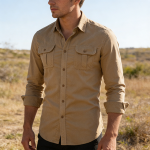 Camisa Casual de Negocios para Hombre, Estilo Vintage, Otoño 2025, Talla XL, Nuevo Diseño, Manga Larga, Corte Ajustado, Algodón Velour Estampado - Product Image 5