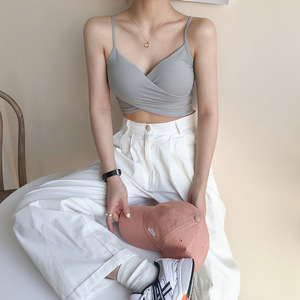 Mode sans manches mince haut court respirant beauté dos femmes taille libre vêtements externes sans couture fil Tube haut <span class=keywords><strong>gilet</strong></span> - Product Image 4