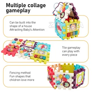 Zhorya Kid Learning Games Baby Educational Play Center Toys Toddler Music Activity Busy Cube Toy