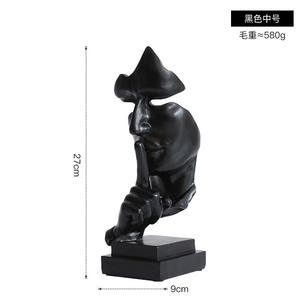 Sculpture en résine rétro créative pour <span class=keywords><strong>la</strong></span> décoration artistique du salon Artisanat «<span class=keywords><strong>Le</strong></span> <span class=keywords><strong>silence</strong></span> est l'or» pour les occasions <span class=keywords><strong>de</strong></span> Noël - Product Image 5