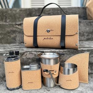Ensemble cadeau moulin à café style vintage, cafetière Moka, tasse de voyage extérieure, acier inoxydable 304, boîte cadeau personnalisable - Product Image 1