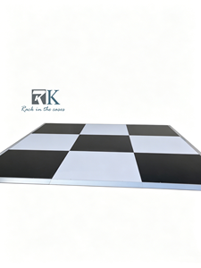 พื้นเต้นรำแบบพกพาสีขาวดำสำหรับงานแต่งงานลดราคา - Product Image 1