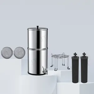 Outdoor Water Filtration Portable Stainless Steel Gravity Fed Filter Camping Water Filter Gravity Water Filter Systems