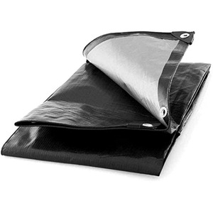 Boxin Tarpaulin Black Silver Custom Made <b>Sunscreen</b> <b>Waterproof</b> Anti-aging Outdoor Cover - Product Image 4