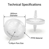 Filtre de ventilation hydrophobe de laboratoire personnalisable, membrane PTFE, filtre respiratoire pour l'air, utilisation en cuve de fermentation