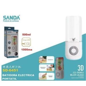 Batidora eléctrica portátil de 500 ml y 1500 mA, recargable por USB, para batidos y jugos. - Product Image 3