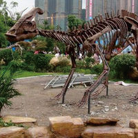 Squelette de dinosaure T-Rex authentique en métal pour intérieur - Idéal pour parcs d'aventure, centres commerciaux et aéroports
