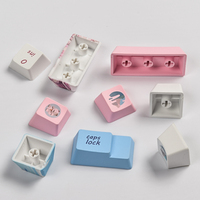 AFLION Keyboard Mekanik Gaming RGB Transparan Kustom Baru dengan Keycaps Kaca, Cetak Sublimasi, USB Nirkabel, Material PBT