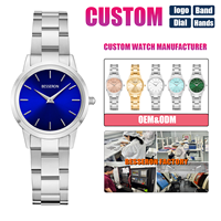 Montre à quartz de luxe pour femme, cadran élégant, bracelet en acier inoxydable, étanche, mode or, argent, or rose