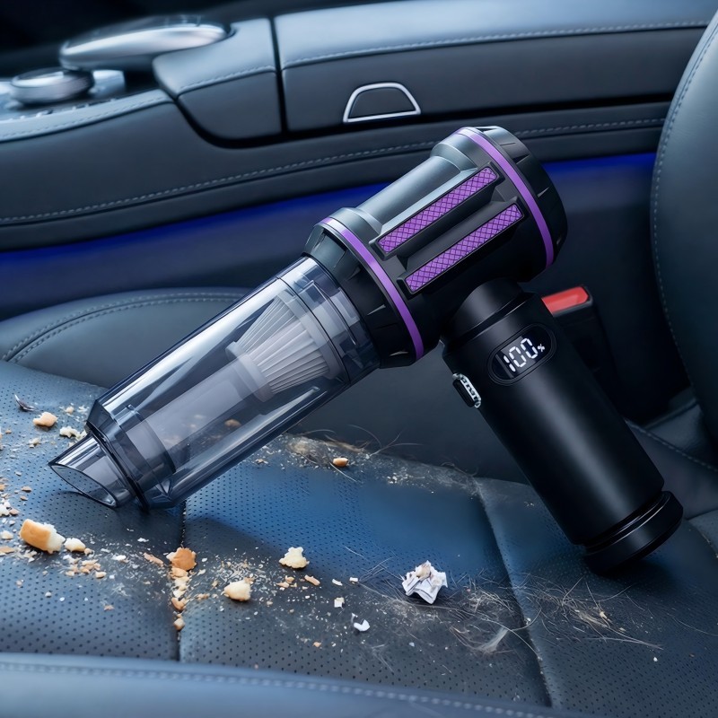 ORANGLES 2026 Brushless Handheld Car Vacuum Cleaner USB Charged 3 Speed 30-45min Runtime Portable Powerful Black Purple Saudi Arabia - detailed closeup view - illustrating benefits - Image 3 of 6 | created for all | Shop 2026 Brushless Handheld Car Vacuum Cleaner USB Charged 3 Speed 30-45min Runtime Portable Powerful Black Purple Saudi Arabia North Carolina | Free Shipping ORANGLES
