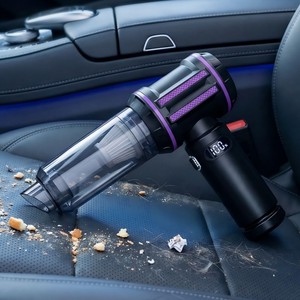 Nouvel aspirateur de voiture portable puissant 2026, rechargeable par USB, noir et violet, autonomie 30-45 min, trois vitesses, sans balais - Product Image 4