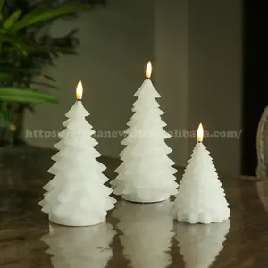 Kanlong Luz de velas de cera LED em forma de árvore para decoração de Natal em casa com controle remoto para decoração de interiores