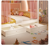 Lit superposé de luxe pour enfants, nouveau design, meubles de chambre à coucher, lit empilable pour enfants avec toboggan en arc et escalier de rangement