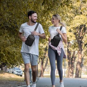 Bolso Bandolera Mini Negro, Doble Bolsillo, Resistente al Agua, para Hombres y Mujeres, Viajes, Senderismo, Camping, Primavera 2025 - Product Image 5