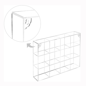<span class=keywords><strong>Vitrine</strong></span> murale moderne à 12 compartiments en acrylique transparent à collectionner avec installation auto-adhésive Design pré-assemblé - Product Image 5