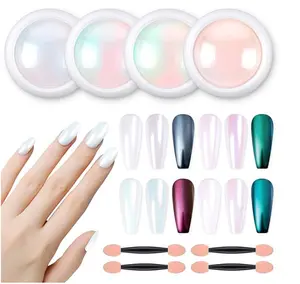 Muscle Pearl Frotter les ongles Aurora Ice Chrome Pigment Dust Nails Art Design Manucure Décoration Accessoire