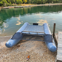 Bateau de pêche gonflable à catamaran pour une personne, bateau de pêche appâté