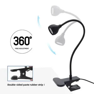 โคมไฟเล็บ LED, แหล่งจ่ายไฟ USB, โคมไฟเล็บแบบคลิปหนีบ, ดีไซน์คลิปหนีบแบบสายคล้องคอหงส์, หมุนได้ 360 องศา, แฮนด์ฟรี, เจลขัดเงา - Product Image 5