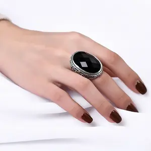 बोकाई 100% s925 चांदी रेट्रो दैवीय पशु ग्लूटोनस चौड़ा आदमी रिंग पंक शैली अतिरंजित अतिव्यापी व्यक्तित्व राष्ट्रीय शैली - Product Image 6