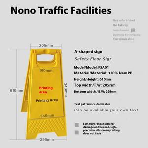 Señal <span class=keywords><strong>de</strong></span> estacionamiento engrosada <span class=keywords><strong>en</strong></span> forma <span class=keywords><strong>de</strong></span> A, No estacione, aviso cuadrado, señal <span class=keywords><strong>de</strong></span> tráfico <span class=keywords><strong>de</strong></span> cono <span class=keywords><strong>de</strong></span> carretera <span class=keywords><strong>de</strong></span> plástico, tenga cuidado con la señal <span class=keywords><strong>de</strong></span> tráfico resbaladiza - Product Image 3